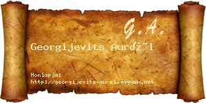 Georgijevits Aurél névjegykártya