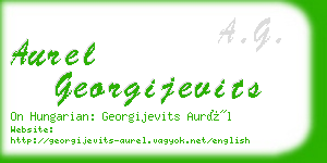 aurel georgijevits business card
